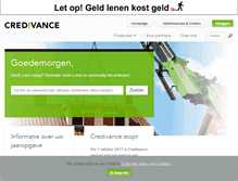 Tablet Screenshot of credivance.nl